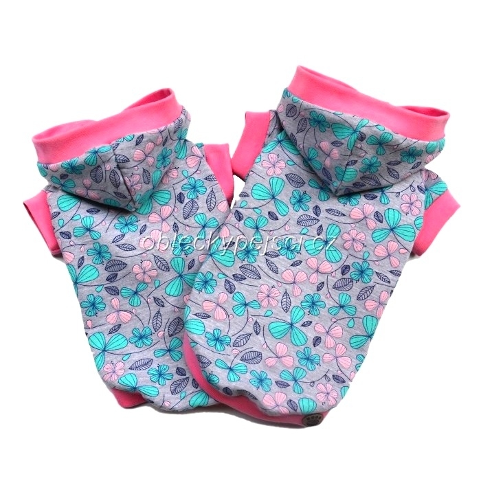 Tepláková mikina Pastelový lísteček