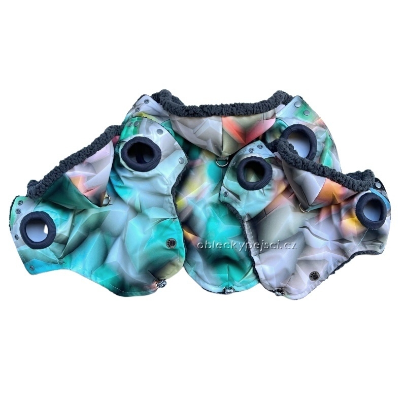 Zimní softshellka 3D efekt s kapucí