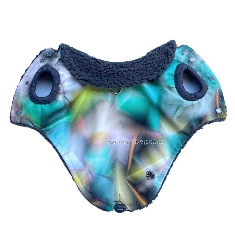 Zimní softshellka 3D efekt s límcem