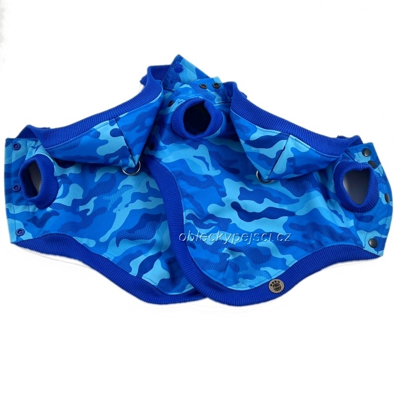 Softshellka jaro/podzim/zima Modrý maskáč