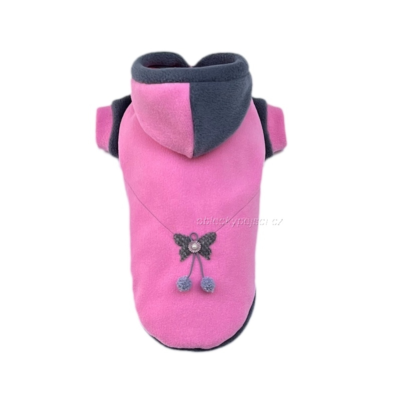 Fleecová mikina Šedá bambulka