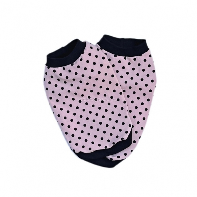 Tričko starorůžové Černý puntík