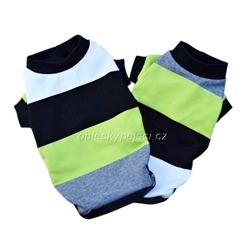 Tričko s rukávy Zelený proužek