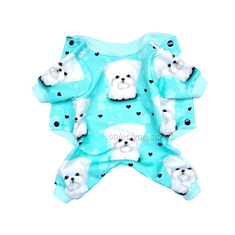 Pyžamo se zapínáním S pejsky