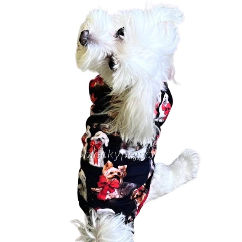 Vánoční tričko s pejsky