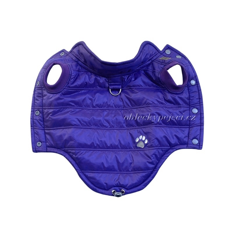 Bunda jaro/podzim/zima Fialová s rexlexní tlapkou