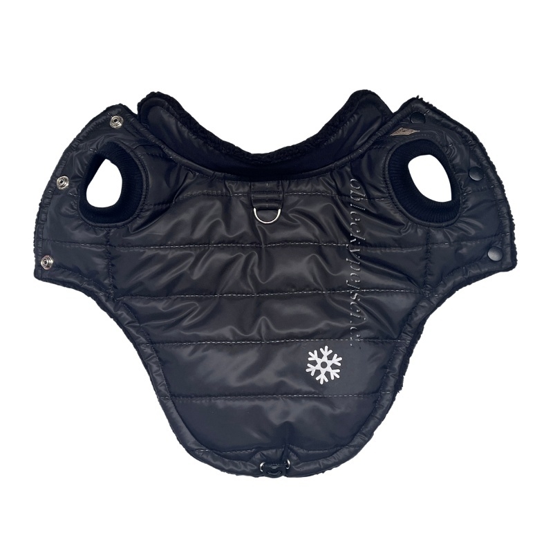 Zimní bunda černá  s reflexní vločkou