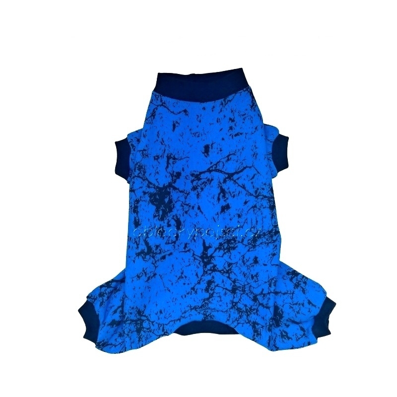 Teplákový overal Modrý mramor