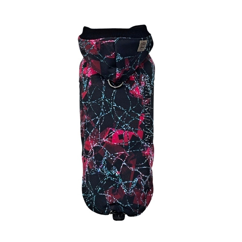 Softshellka jaro/podzim/zima Červený abstrakt