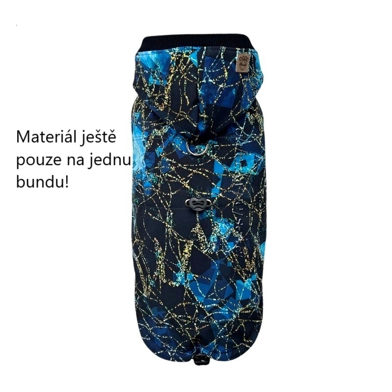 Softshellka jaro/podzim/zima Modrý abstrakt stažení i v hrudi