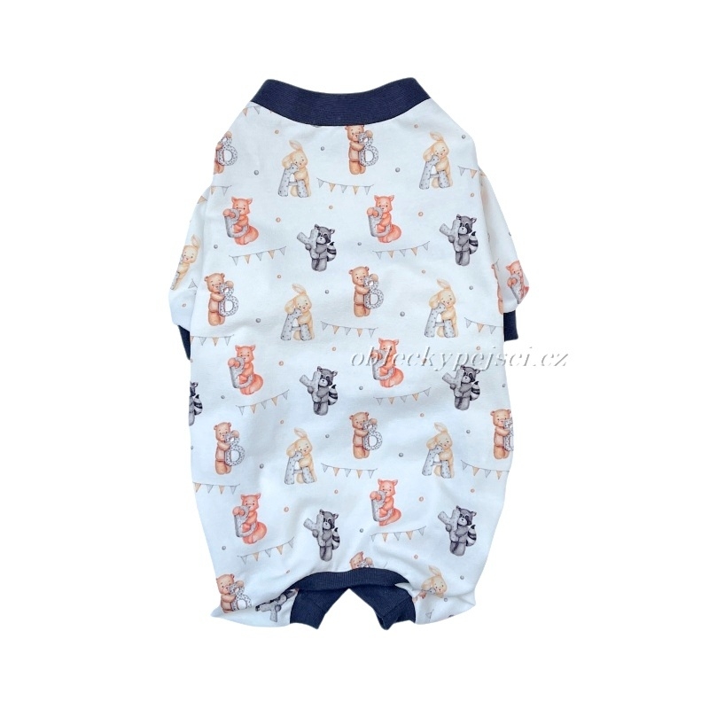 Pyžamo smetanové Zvířátka