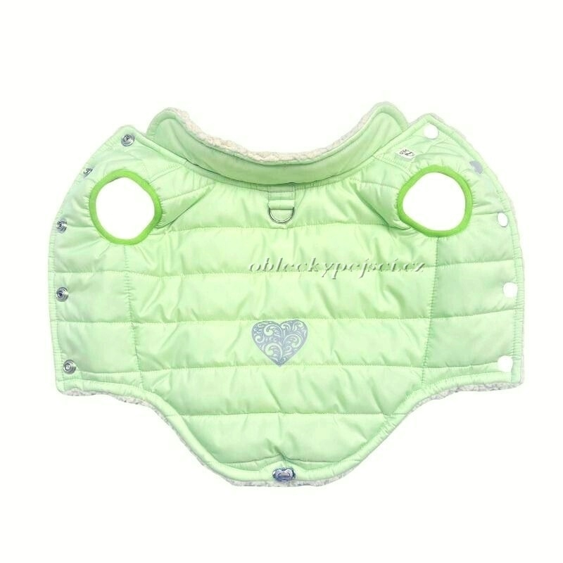 Zimní bunda s beránkem s reflexním srdíčkem