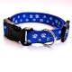 Obojek v šíři 2 cm Modrý s tlapkami