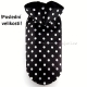 Šusťáková pláštěnka pro psí holky Bílý puntík - posl. vel. S