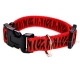 Obojek v šíři 2 cm Červený s černým motivem