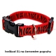 Obojek v šíři 2 cm Červený s černým motivem